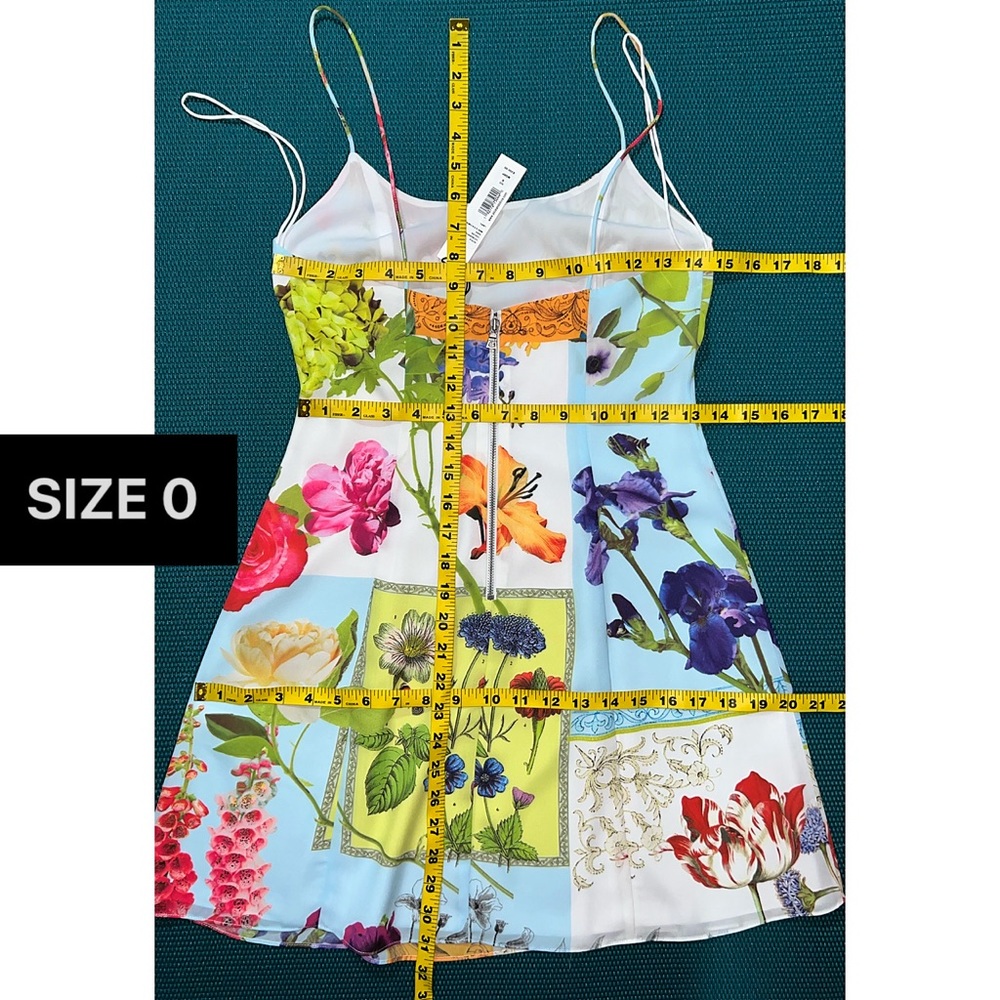 Alice + Olivia Ira Floral Spaghetti Strap Mini Dress - Picture 8 of 15